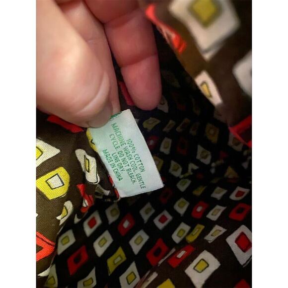 Retired Vera Bradley Puccini Pattern Medium Shoulder Bag Quilted Floral Brown - Picture 4 of 7